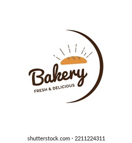 Bakery logo design template vector