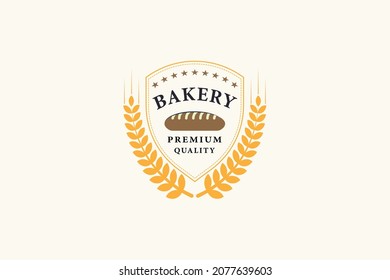 bakery logo design with unique and interesting grain