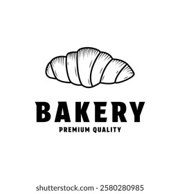 Bakery Logo Design Vintage Hand Drawn Style