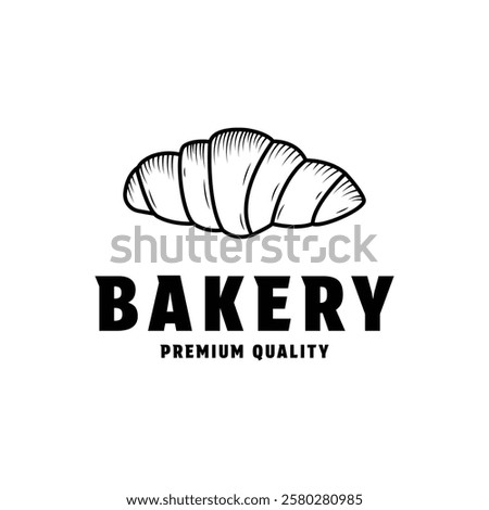 Bakery Logo Design Vintage Hand Drawn Style