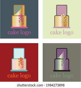 Bakery Logo Double Layer Wedding Cake
