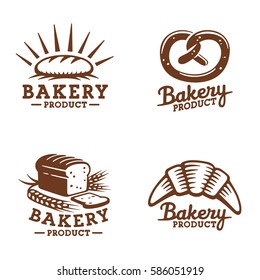 Bakery logo, emblem and label. Set logo