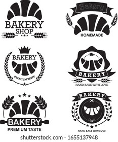 Bakery logo emblem set Vector Template