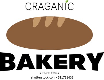 bakery logo flat design on white background.