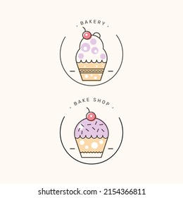 Bakery logo in flat style. - Vector.