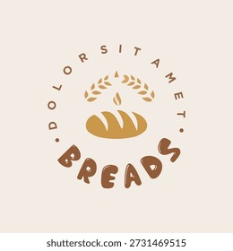 Bakery logo fresh and delicious template 