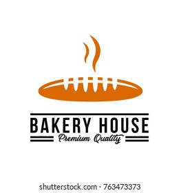 Bakery logo and icon of bread. Modern vector illustration.