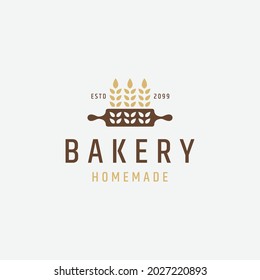 Bakery logo icon design template flat vector