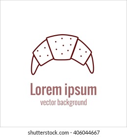 Bakery logo icon in outline style. Bakery logo badge vector. Illustratoin of bread bakery logo. Bakery label logo design element. Bread badge logo isolated on white background