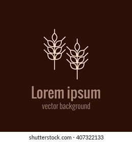 Bakery logo icon in outline style. Bakery logo badge vector. Illustratoin of bread bakery logo. Bakery label logo design element. Bread badge logo isolated on white background