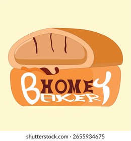 Bakery logo ideas with bread images, in English writing