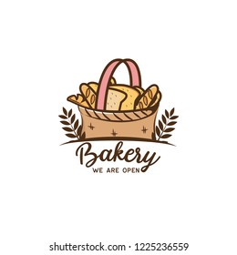 bakery logo isolated on white background, vector illustration