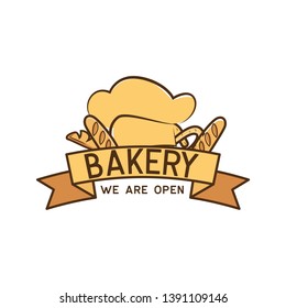 bakery logo isolated on white background, vector illustration