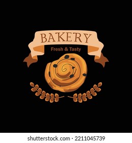 Bakery Logo Label Sticker Design Template Concept