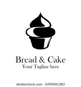 Bakery logo minimalist design illustration. Bakery badge logo template. bread and cake logo classic design