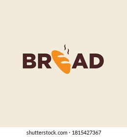 bakery logo with negative space concept, bread icon