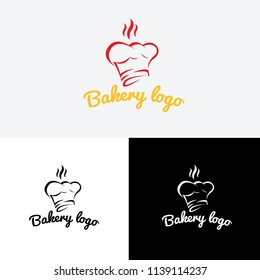 Bakery logo with simple flat line design and color