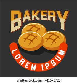 Bakery Logo Symbol with dark background