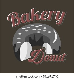 Bakery Logo Symbol with dark background