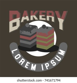 Bakery Logo Symbol with dark background