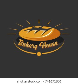 Bakery Logo Symbol with dark background
