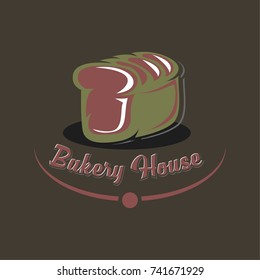 Bakery Logo Symbol with dark background