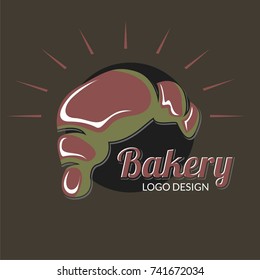 Bakery Logo Symbol with dark background