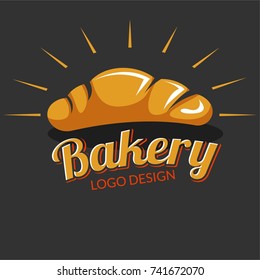 Bakery Logo Symbol Dark Background Stock Vector (Royalty Free ...