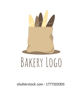 Plantilla de logotipo de panadería. Icono de pan