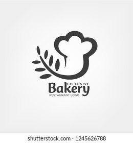 Bakery Logo Template Chef Hat Concept Stock Vector (Royalty Free ...