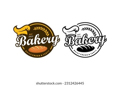 Bakery logo template design white background