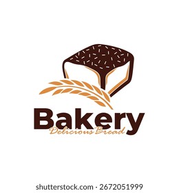 Bakery logo template design white background. Bread logo vector illustration