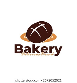 Bakery logo template design white background. Bread logo vector illustration