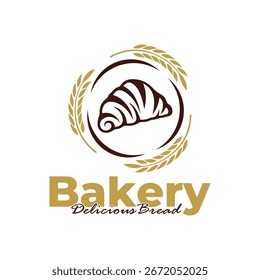 Bakery logo template design white background. Bread logo vector illustration