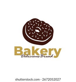 Projeto de modelo de logotipo de padaria fundo branco. Ilustração do vetor do logotipo do pão