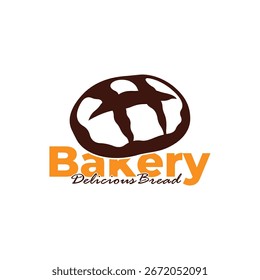 Diseño de la Plantilla del logotipo de la panadería fondo blanco. Logotipo del pan Ilustración vectorial