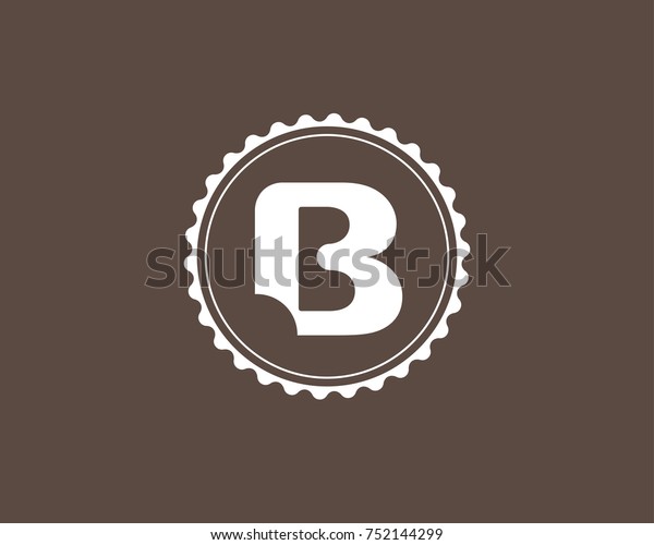 Bakery Logo Template Letter B Bite Stock Vector (Royalty Free ...