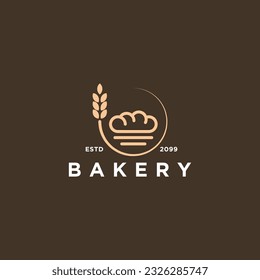 
Bakery logo template, luxury bakery illustration