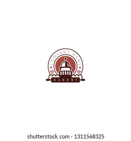 Bakery logo template on white background