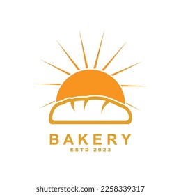 plantilla de logotipo de panadería ilustración vectorial