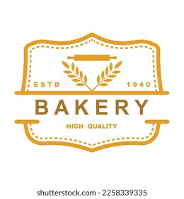 plantilla de logotipo de panadería ilustración vectorial