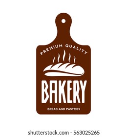 Bakery logo templates. Baker, grain, bread, cooking board. Vintage style bakery badges and labels. Black and white logo templates for your design. Vector illustration isolated on white background.