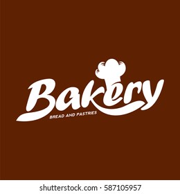 Bakery logo templates. Baker, grain, bread, cooking board. Vintage style bakery badges and labels. Two color logo templates for your design. Vector illustration isolated on color background.