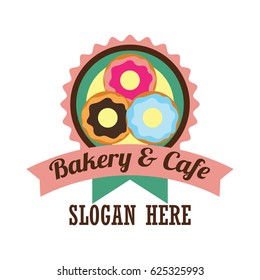 bakery logo with text space for your slogan / tagline, vector illustration