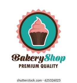 bakery logo with text space for your slogan / tagline, vector illustration