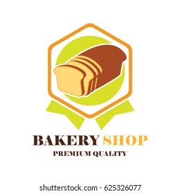 bakery logo with text space for your slogan / tagline, vector illustration