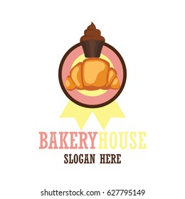 bakery logo with text space for your slogan / tag line, vector illustration