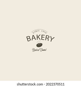 bakery logo vintage black and white vector