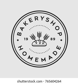Bakery logo vintage emblem premium quality vector isolated design illustration