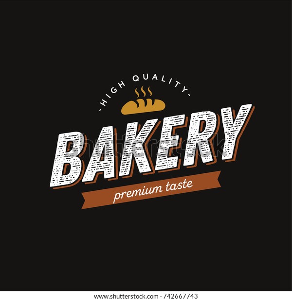 Bakery Logo Vintage Style Bread Symbol Stock Vector (royalty Free 